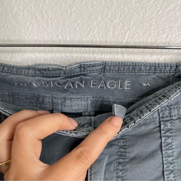 American Eagle Stovepipe Blue Gray Straight Leg Jeans Size 10 - Picture 3 of 6